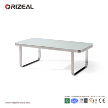 Orizeal Modern Office Glass Metal Coffee Table (OZ-OTB009)